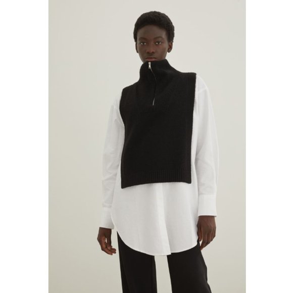 H&M Knit Collar with Zipper | Black | New with Tag - Picture 2 of 7
